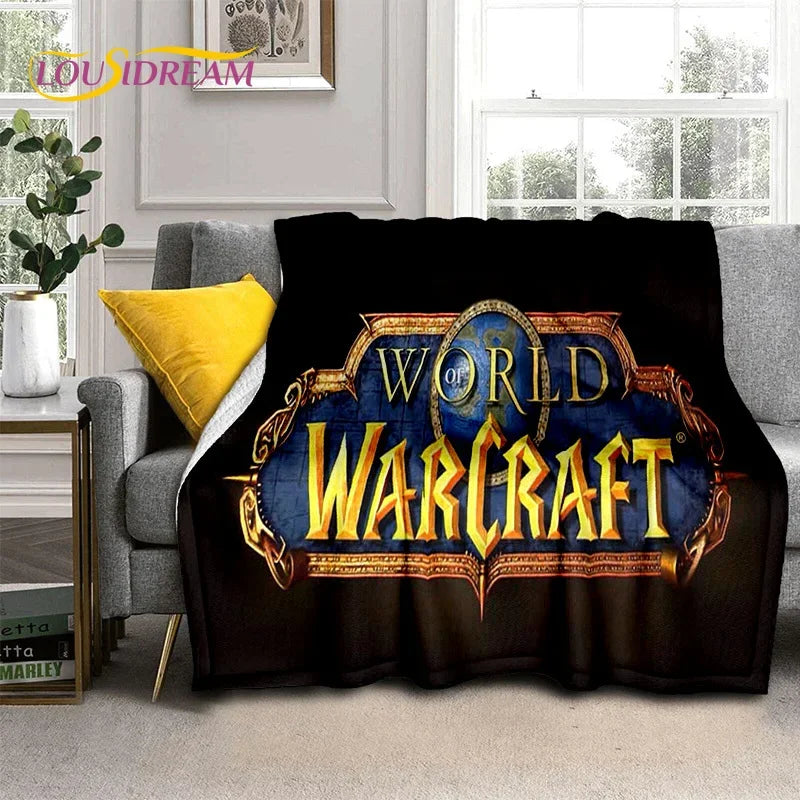 3D World of Warcraft Game WOW Lich King DH Blanket,Soft Throw Blanket for Home Bedroom Bed Sofa Picnic Travel Office Cover Kids