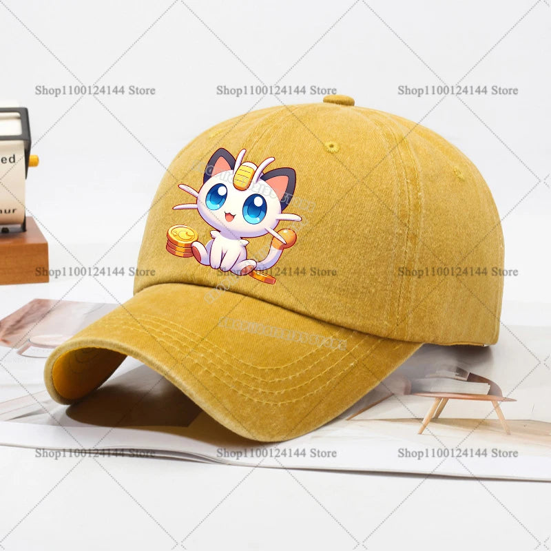Children Baseball Cap Men Women Anime Figures Pokemoned Sun Hat New Adult Outdoor Sport Sunbonnet Retro Headgear Gift Hot Sales