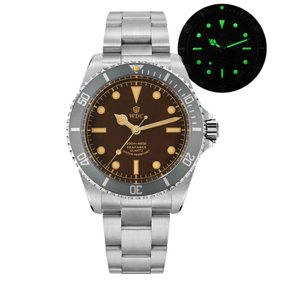Watchdives WD5513Q 40mm Quartz Diver Watch VH31 Sweep Second Sapphire 200m Waterproof Steel Bracelet BGW9 Lume Mens Watch