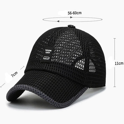 Summer Mesh Cap Baseball Breathable Outdoor Adjustable Snapback Hiking Fishing Cap Women Men Cool Casual Sport Cycling Cap