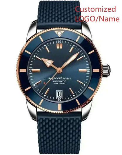 A11 Store Customized Watch Men's Automatic Mechanical Watch Superocean Black Blue Rubber Rose Gold Sport Watches Ceramic