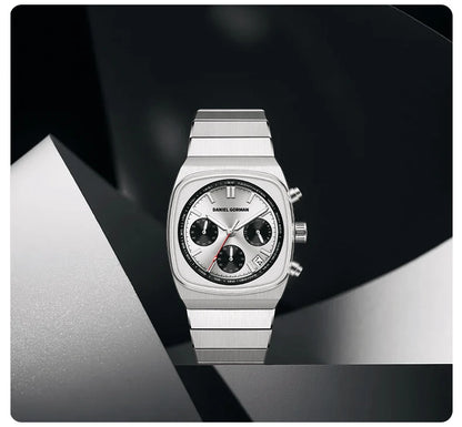 DG9008 Men Watch Original Fashion Brand Quartz Waterproof Luminous Watch For Man Three Small Dial Sport Moon Phase Watch