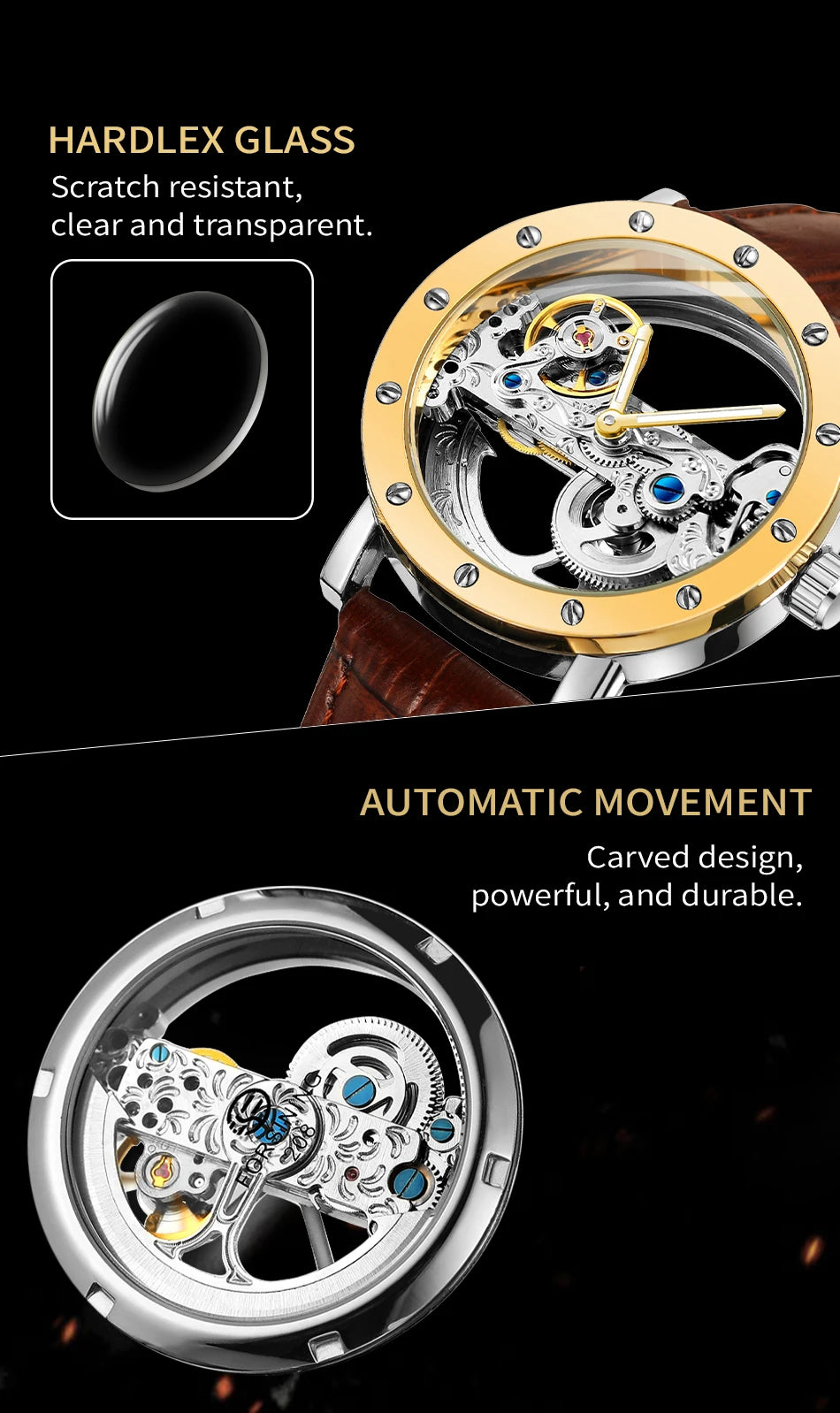 2026 Top Brand Luxury Steel Skeleton Tourbillon Automatic Watch Men Leather Mechanical Waterproof Luminous Elegant Wrist Clock