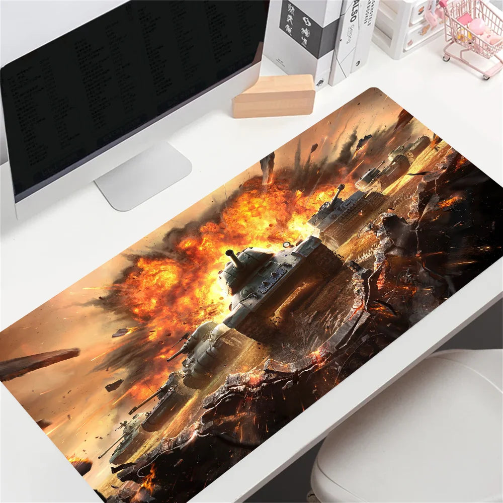HD po meri World of Tanks velika igralna podloga za miško, velika velikost, anime podloga za miško, prilagojena za CS:GO, Zelda, World of Warcraft, podloge za mizo