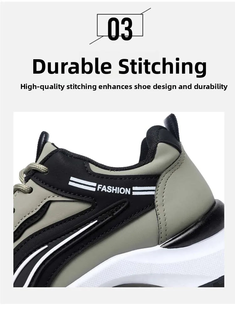 Pantofi sport casual pentru bărbați, stil coreean modern, cu șireturi, confortabili și respirabili, cu talpă groasă, pentru alergare