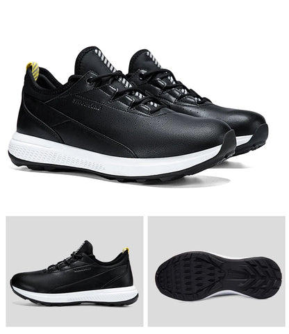 Zapatos deportivos de golf para hombre impermeables de cuero de alta calidad, zapatos deportivos para competición de golf, zapatos formales para campo de golf, zapatos de entrenamiento para hombre