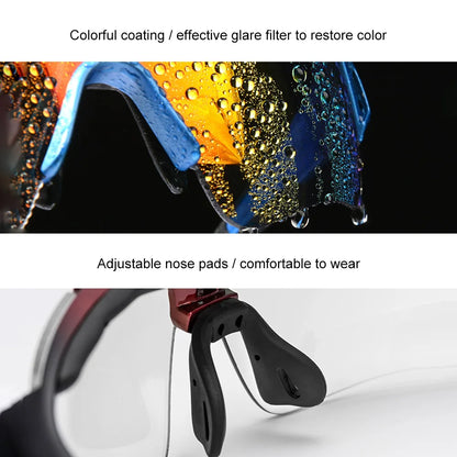 ROCKBROS Polarized Cycling Glasses Sunglasses Men Women Mtb Bike Road Eyewear Bicycle Riding Outdoor Sport Hiking Goggles 5 Lens