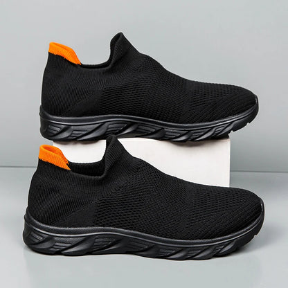 Breathable Men's Casual Shoes Lightweight Vulcanized Outdoor Platform Loafers Soft Mesh Flats Non-slip Sneakers