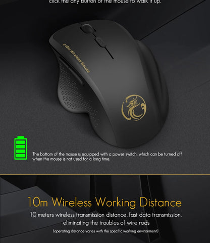 UTHAI G6 Laptop Accessories Ergonomic Design 2.4G Wireless Mouse Business Office Gift Smart 6-Button Gaming Mouse
