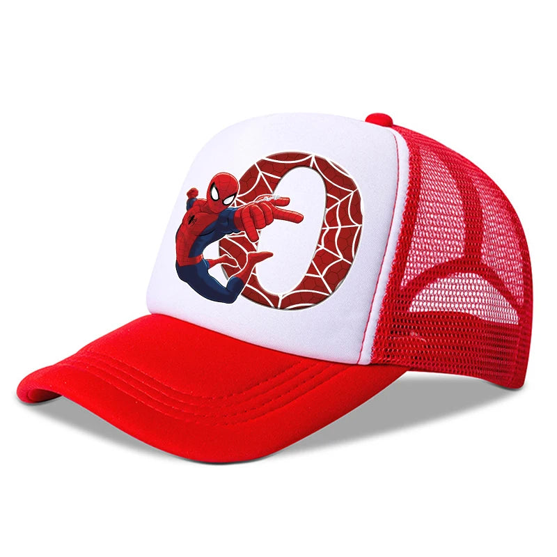 Spiderman Children Baseball Cap Kawaii Cartoon Printed Cap Boys Girls Outdoor Sports Sun Hat Adjustable Peaked Cap Kids Gifts