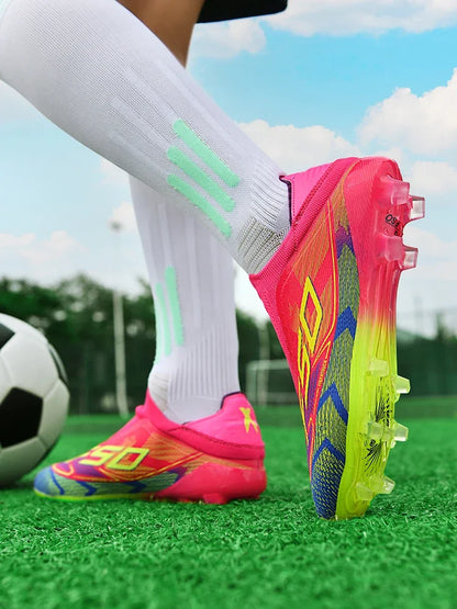 Chaussures de football professionnelles originales pour hommes, résistantes au gazon, chaussures de football décontractées de haute qualité pour hommes, chaussures de football pour entraînement rapide