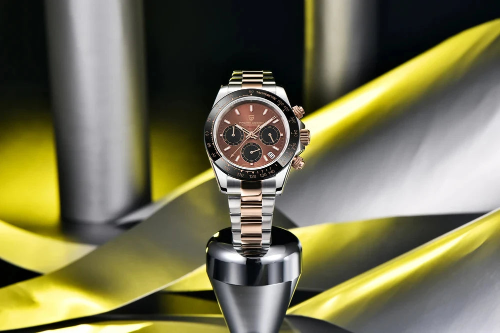 Chronographenuhr für Herren von PAGANI DESIGN – Luxuriöse Quarz-Armbanduhr, leuchtend und wasserdicht.