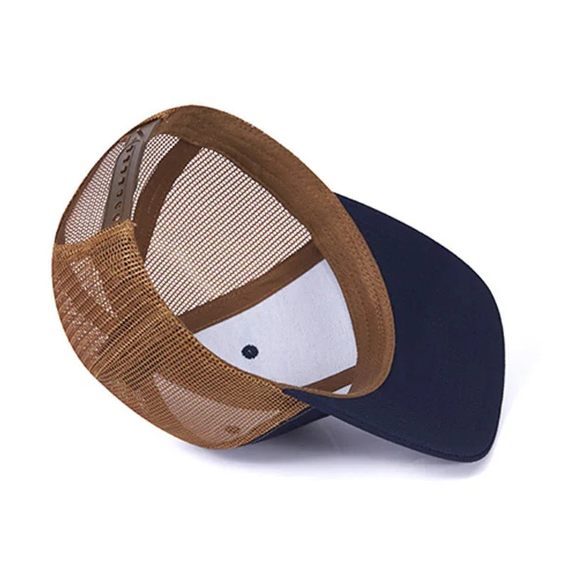 Hot Sale Summer Mesh Baseball Cap Men Women Slight Curved Snapback Trucker Hat Unisex Casual Outdoor Breathable Dad Cap Gorras