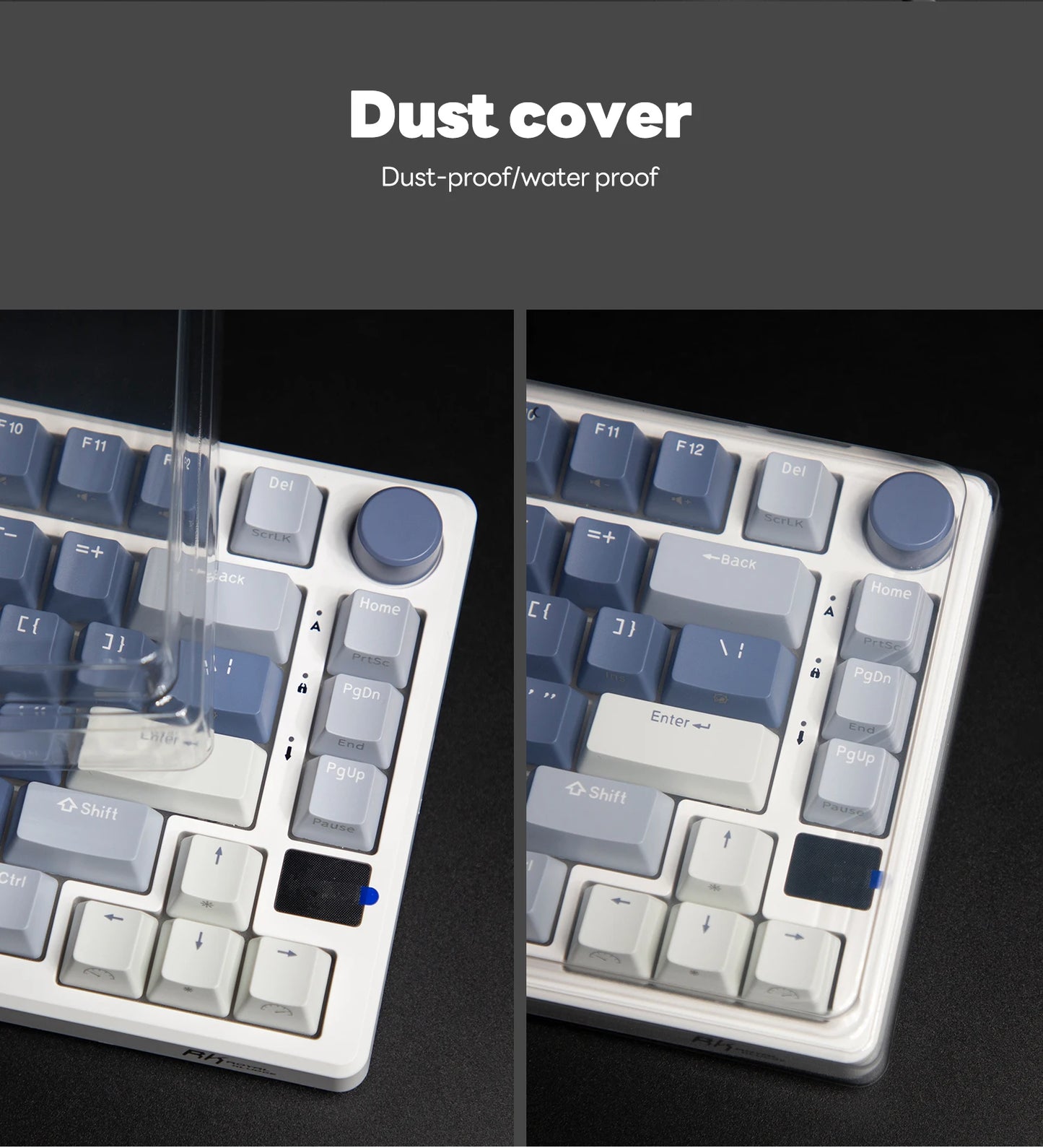 RK ROYAL KLUDGE M75 2.4G Wireless/Bluetooth/USB-C Mechanical Keyboard 81 Keys RGB Hot-Swappable Gasket Gamer Keyboard with Screen
