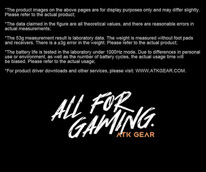 ATK Dragonfly A9 Wireless Gaming Mouse NearLink Tri-Mode Dual 8K Ultra-Lightweight Ergonomic Esports Mouse