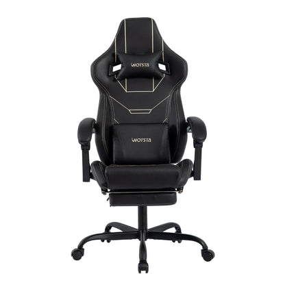 WOTSTA Gaming Chair Ergonomic Gaming Chair Office Chair with Footrest Racing Computer Chair Height Adjustable Padded Computer Chair