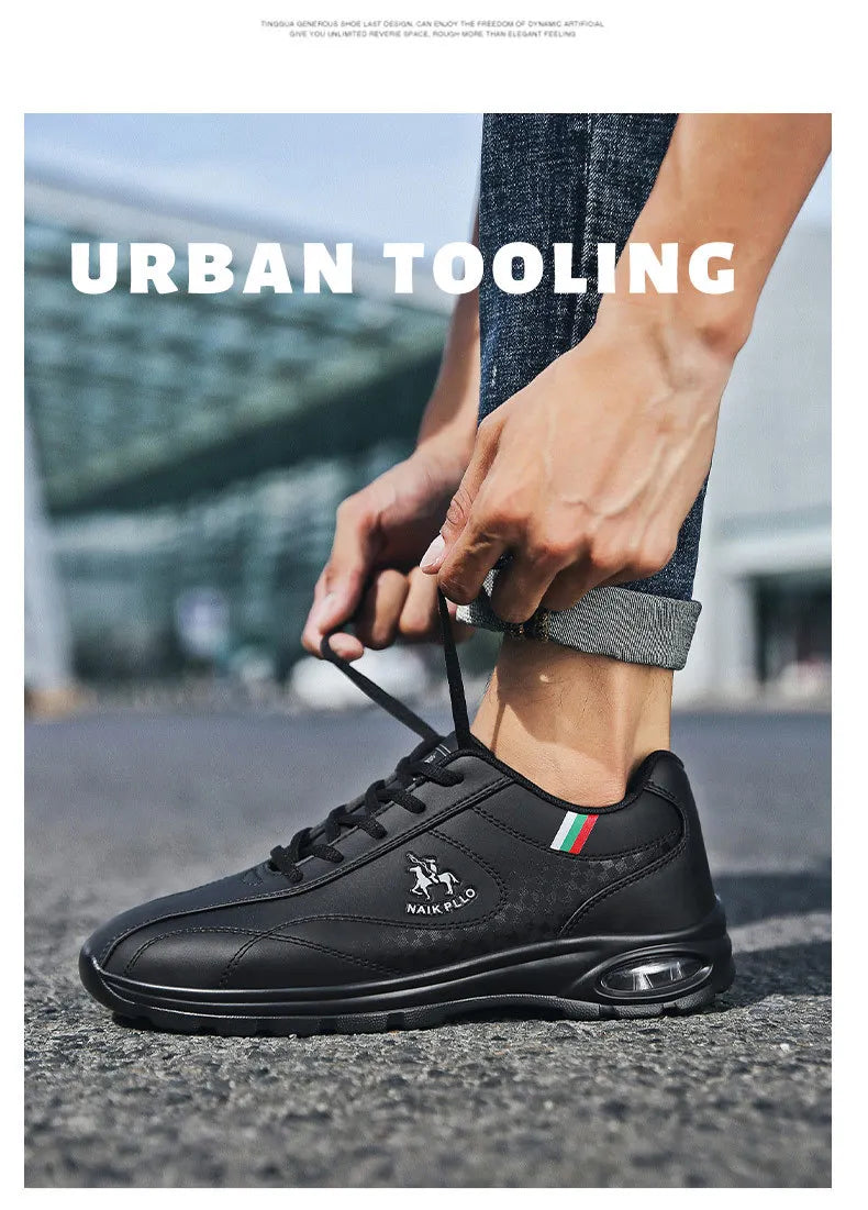 2026 New Men's Running Shoes Sporty Casual Travel Trendy Air-Cushioned White Sneakers Lightweight Shock-Absorbing Youth Footwear
