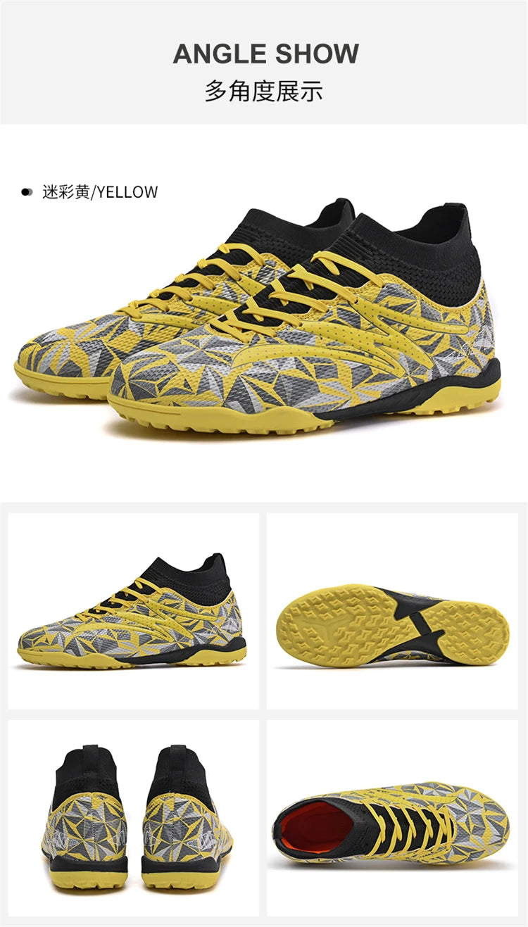 New Men Football Boots Breathable Sport Training Soccer Shoes Cleats Sport Outdoor TF Futsal Match Turf Grass Drop Shipping