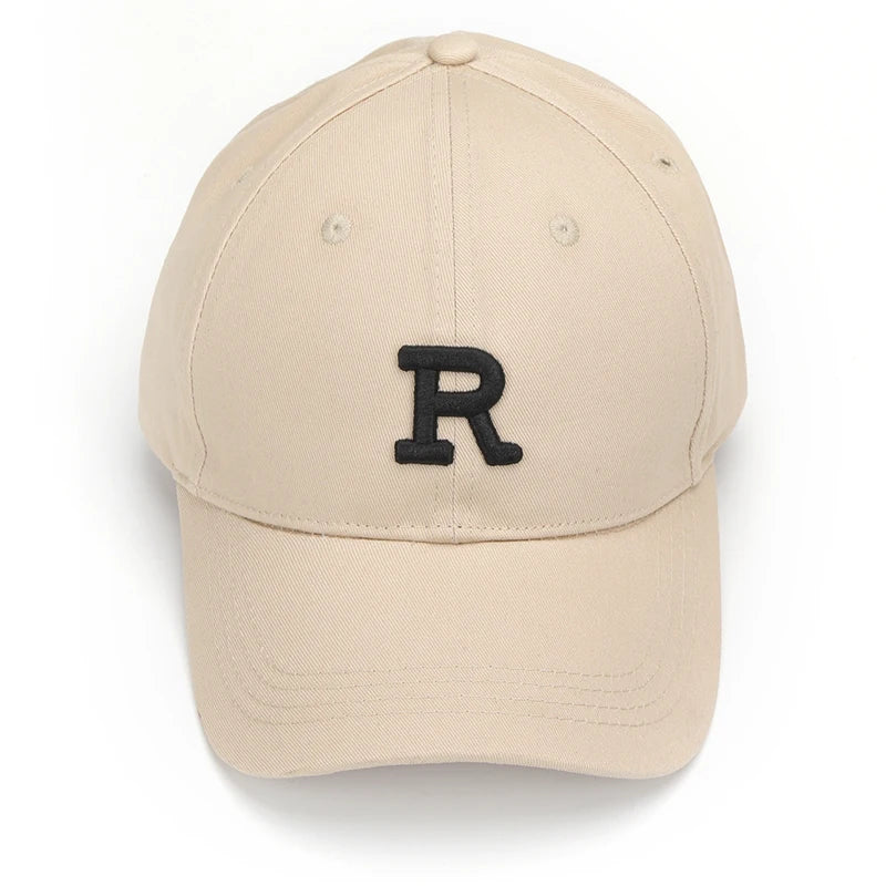 Letter R Embroidery Baseball Cap Cotton Dad Hat Adjustable Cap Men Women Streetwear Outdoor Sports Sun Hat Casual Daily Gorra