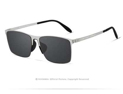 VEITHDIA Brand Fashion Sunglasses Stainless Steel High-definition Nylon Lens Polarized UV400 Eyeglasses For Men Women,  8212