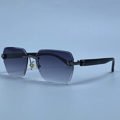 Square Rimless Photochromic Sunglasses Men Vintage Sun Glasses 2026 Luxury Designer Shades Male Cut Lenses Frameless Eyewear