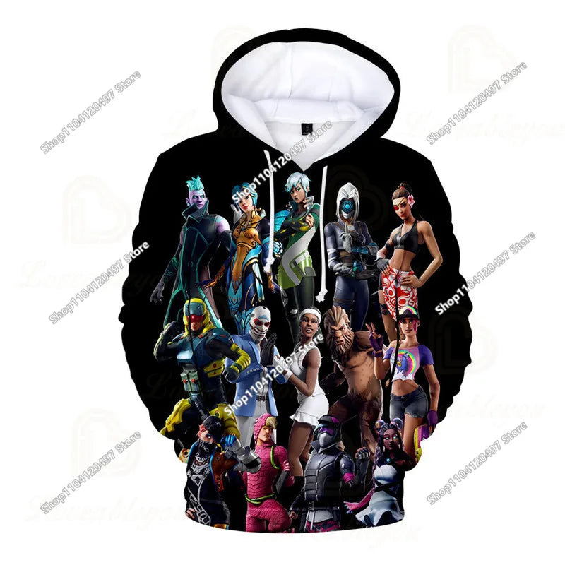 Hanorac cosplay Fortnite, hanorac unisex cu glugă imprimat 3D, jachetă casual, jachetă anime, jachetă kawaii, îmbrăcăminte pentru copii, cadouri