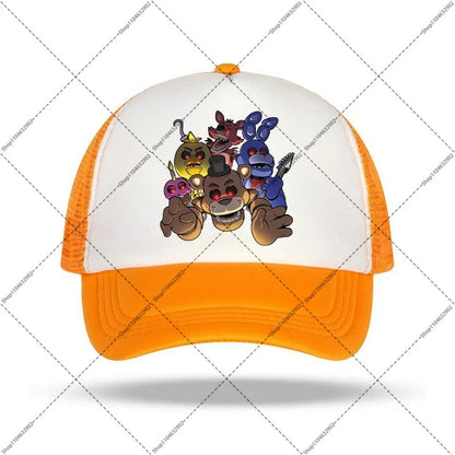 FNAF Baseball Cap Five Nights At Freddys Unisex Sun Hats Cartoon Anime Printed Hat Boys Girls Fashion Caps Birthday Party Gifts
