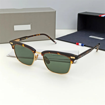 Brand Design Design Men's Polarized Sunglasses Alloy Acetate Square UV400 Sunglass for Women Outdoor Driving Eyewear Shade TB711
