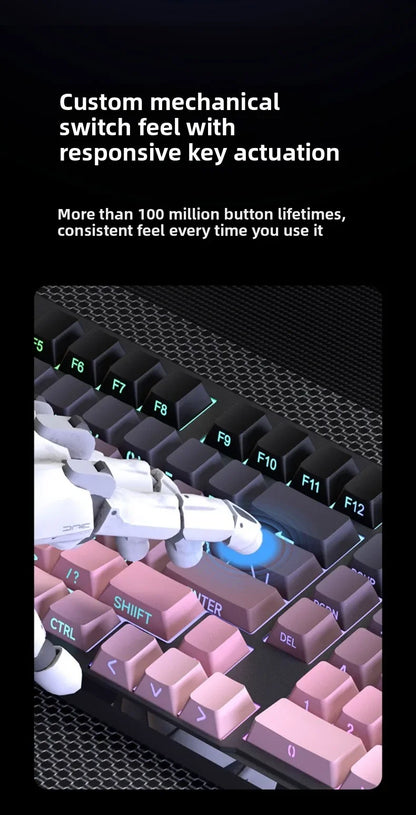 Wired Silent Keyboard Gaming Keyboard Magnetic Mechanical Wired for Pro Gaming Rapid Trigg 8000Hz 128K Rate