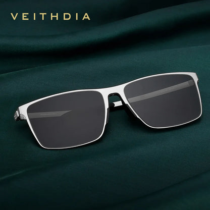 VEITHDIA Brand Fashion Sunglasses Stainless Steel High-definition Nylon Lens Polarized UV400 Eyeglasses For Men Women,  8212