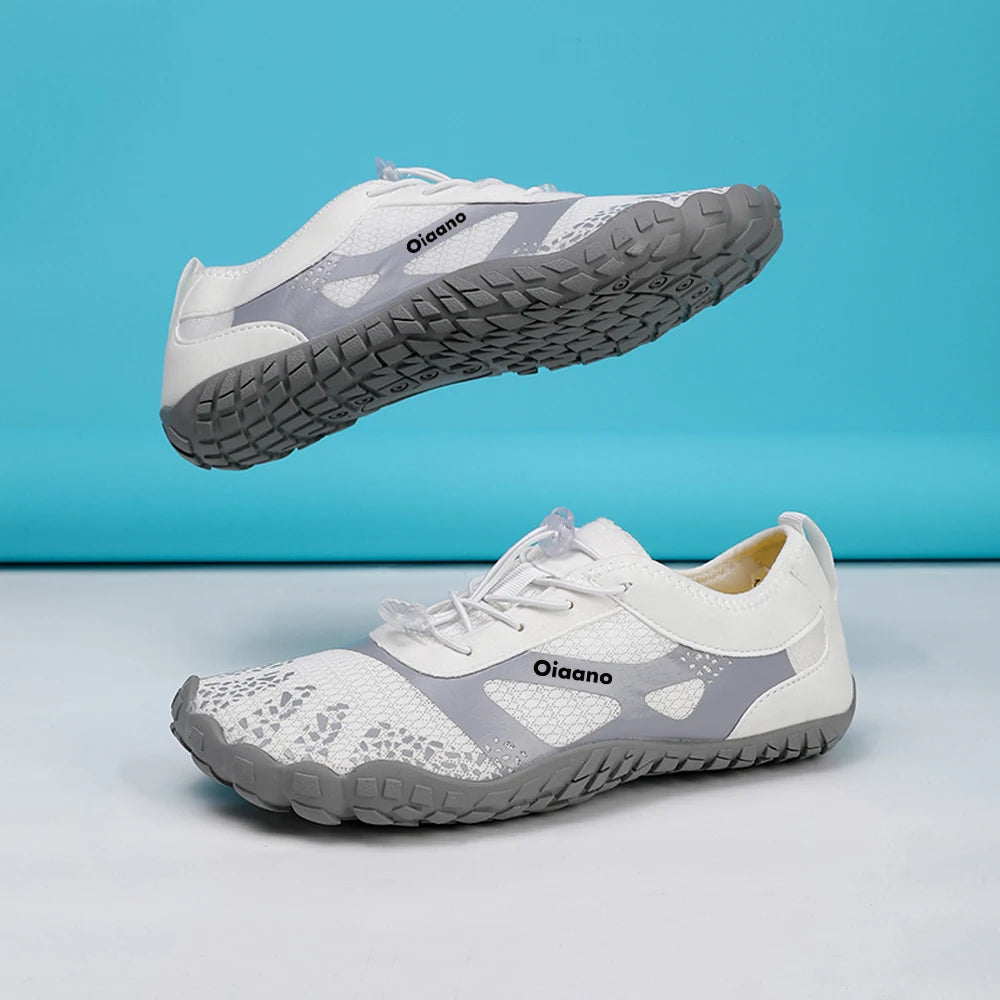 Oiaano platūs barefoot tipo juodi batai vyrams, moterims ir unisex – sportiniai vandens bateliai paplūdimiui, minkštu padu, lengvi ir kvėpuojantys
