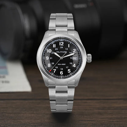 Militado ML08 Vintage Quartz Watch Ronda 515 Movement Ar Sapphire Mirror 38Mm Wrist Watch Date Super Luminous Waterproof Watches