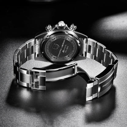 2025 PAGANI DESIGN  New PD1644 Meteorite Dial Fashion Men Quartz Wristwatches 100M Sapphire Glass Chronograph relogio masculin