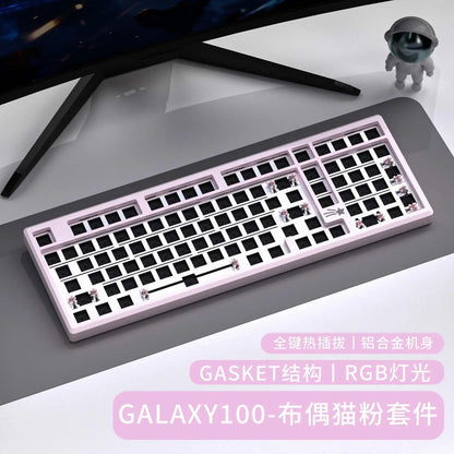 VTER Galaxy100 Full Aluminum Mechanical Keyboard Tri-mode Bluetooth 2.4G Gasket Mount Hot-Swap RGB Gaming Keyboard for PC Mac