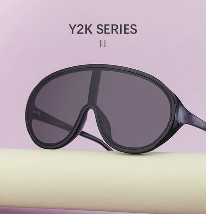 Trendy Oversized One Piece Sunglasses Women Men 2026 Luxury Brand Designer Sun Glasses Fashion Shield Shades Big Frame Eyewear