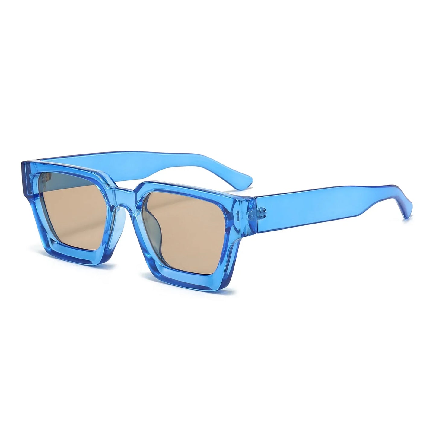 JNPCXI Fashion Square Women Luxury Sunglasses Retro Gradient Blue Designer Men Trending Sun Glasses Shades UV400