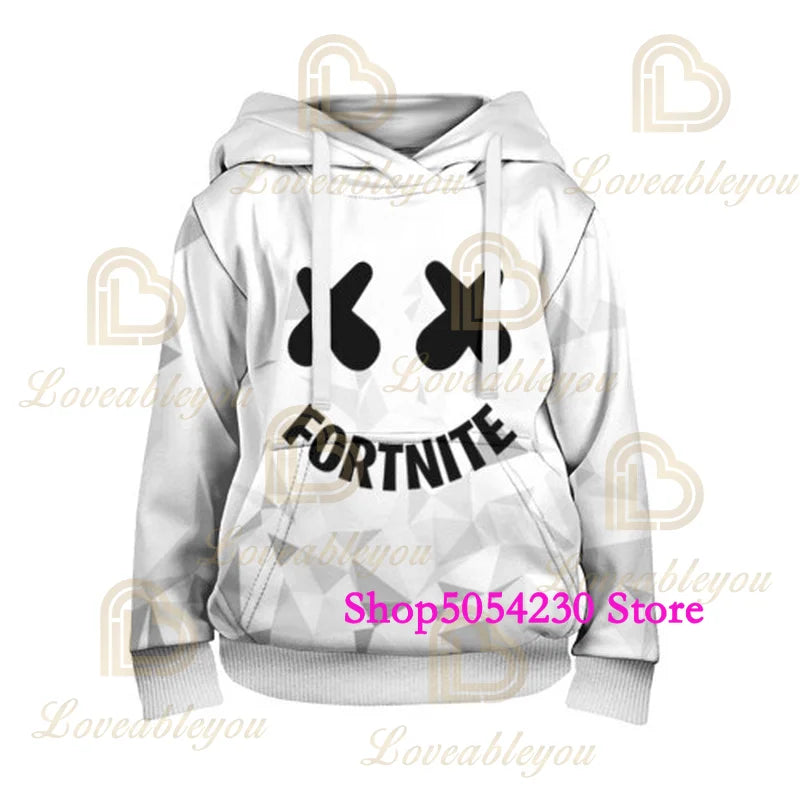 3D-tulostettu Llama Fortnite -huppari Battle Royale -sarjakuvatyylinen collegepaita miehille ja naisille, pelisankarihuppupaita teineille