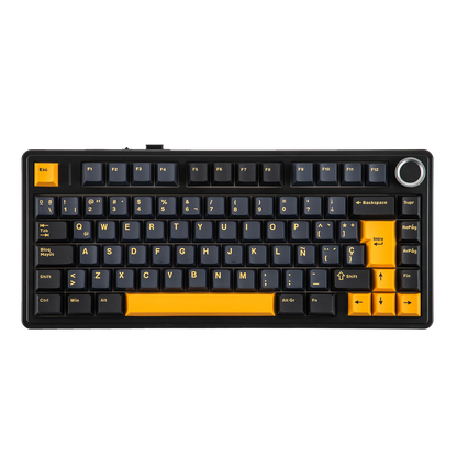 EPOMAKER AULA F75 ISO-ES 75% Spanish QWERTY Hot-Swap Gasket-Mounted Wired/Bluetooth/2.4GHz Wireless Mechanical Gaming Keyboard RGB Backlight