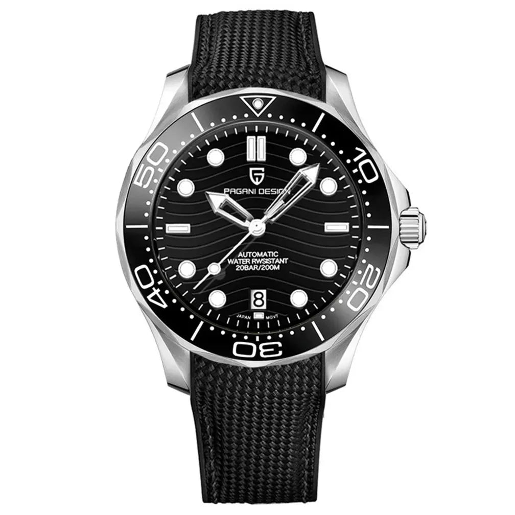 PAGANI DESIGN 2026 New V2 Waves 200M Diving Men's Watches Fashion Luxury Automatic Watch Men AR Sapphire crystal Wrist watch Men