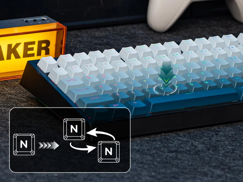 EPOMAKER G84 HE 75% ANSI US Layout Gasket Wired/BT/2.4Ghz Wireless Hall Effect Magnetic Mechanical Keyboard 8K Polling & 8000mAh