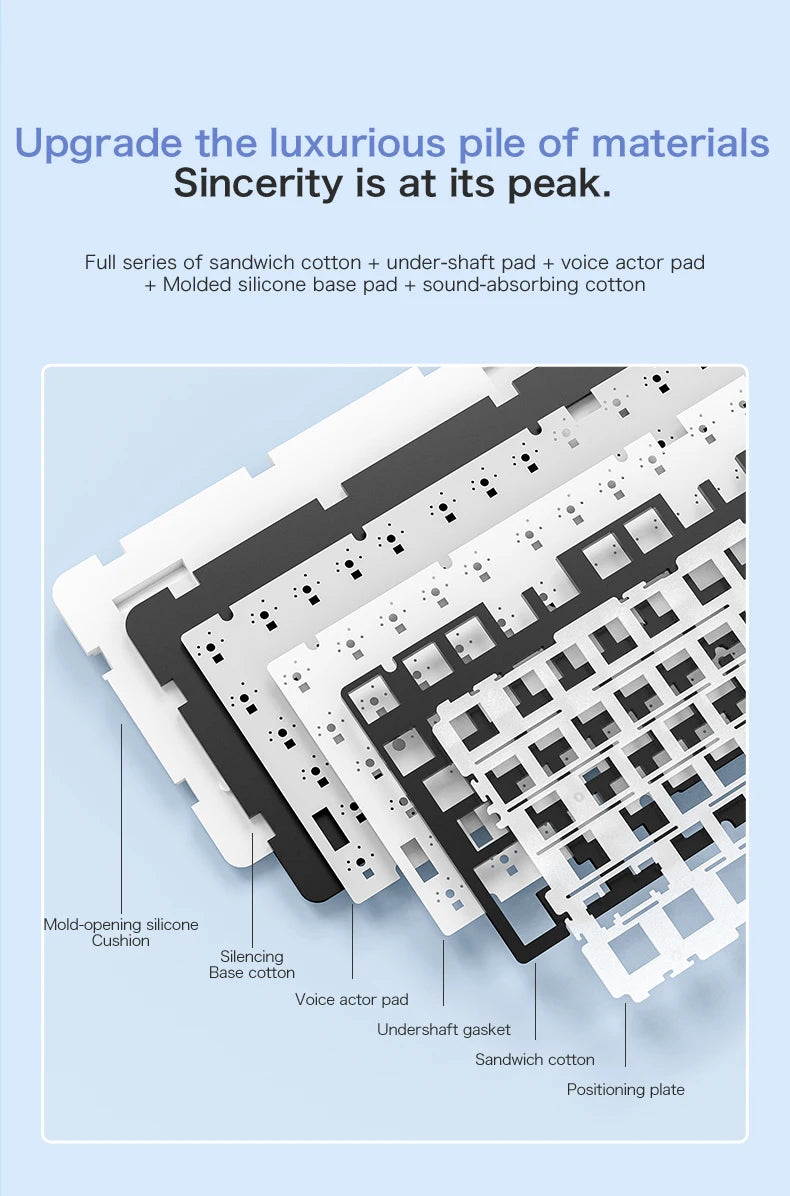 F75 Mechanical Keyboard FREEWOLF * AULA F75 Bluetooth Three-mode Keyboard,Dedicated for Gaming and Office Use