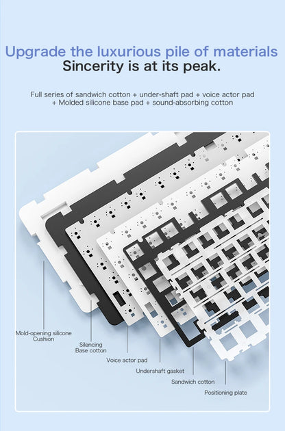 F75 Mechanical Keyboard FREEWOLF * AULA F75 Bluetooth Three-mode Keyboard,Dedicated for Gaming and Office Use