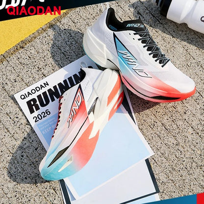 QIAODAN WIND 4PRO Carbon Plate Marathon Shoes for Men, Professional Racing Sneakers 2026, Breathable Running Sports Shoes QDB023262291