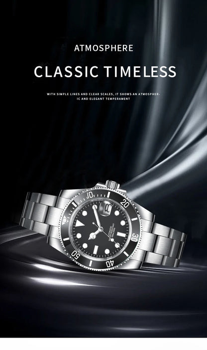 Customized Logo Men's Mechanical Automatic Wristwatch NH35 Movement 40mm Dial 100M Waterproof Sapphire Glass DIY Corgeut