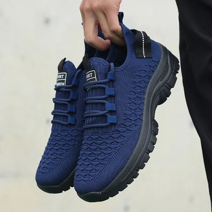 Baskets de plein air pour homme, jaune vif, en maille respirante, chaussures de sport amortissantes, chaussures d'aventure élégantes et tendance