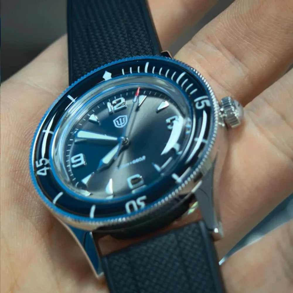 Watchdives WD50Q Vintage Watch VH31 Quartz Movement Bubble Sapphire BGW9 Luminous 30bar Waterproof Stainless Steel 38mm Watches