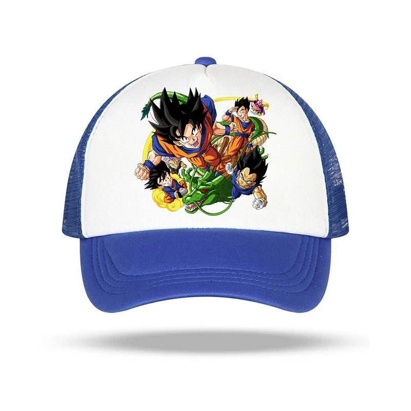 Dragon Ball Peaked Cap for Boy Goku Anime Print Hat Kid & Adult Caps Breathable Summer Hats Fashion Cartoon Costume Matching Hot