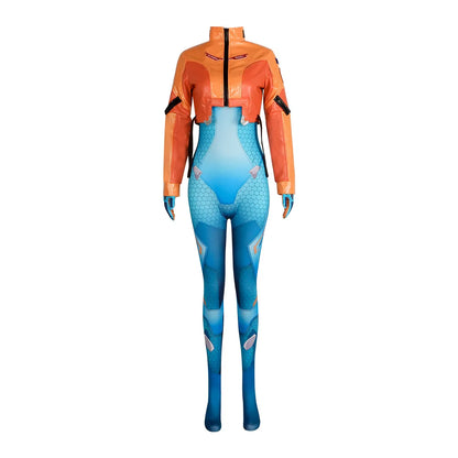 Disfraz de cosplay de Juno de Overwatch 2, set completo con peluca y traje, ropa de heroína de apoyo, atuendo de Halloween y carnaval para mujeres y niñas Juno Teo Minh