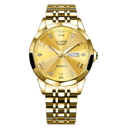 Reloj de pulsera de cuarzo para mujer LIGE: elegante y lujoso, con indicador de fecha y día de la semana. Reloj sencillo y resistente al agua, ideal como regalo para mujer.