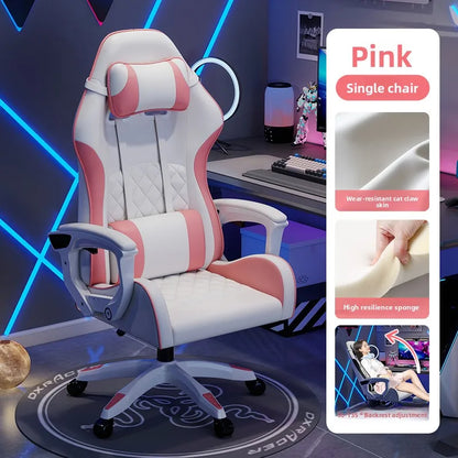 Sedia e-sport da uomo confortevole per sessioni prolungate, sedia da computer reclinabile per il relax, schienale